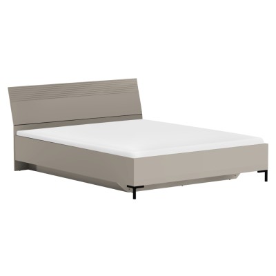 Pat matrimonial, 160x200, gri-maroniu Taupe, DOMCA