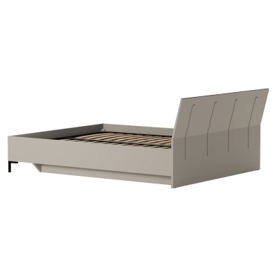 Pat matrimonial, 160x200, gri-maroniu Taupe, DOMCA