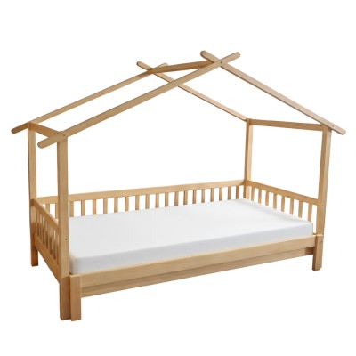 Pat Montessori cu pat suplimentar, natural, 90x200, KESIO