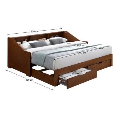 Patul extensibil, nuc, MONETA