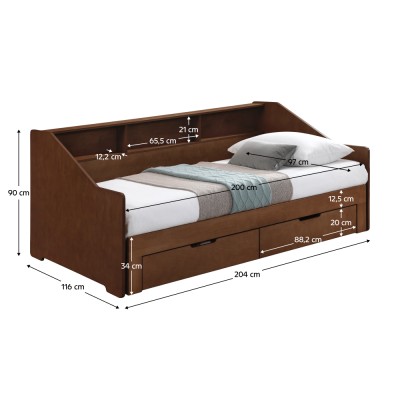 Patul extensibil, nuc, MONETA