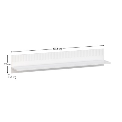 Poliţă de perete 130, alb, VELIS