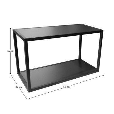Poliţă, neagră, FRISBO/ARSANY ONE LOFT 60 G-36