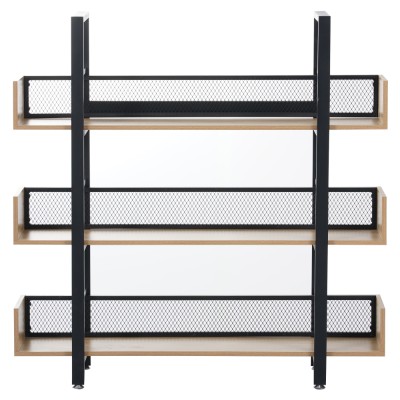 Raft cu 3 poliţe, stejar/negru, KILIS NEW TIP 1
