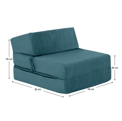 Saltea/ fotoliu extensibil, 2în1, petrol, MALEN