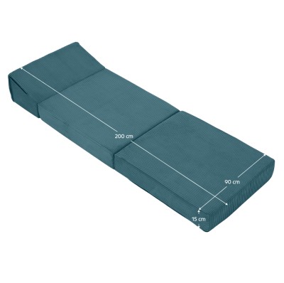 Saltea/ fotoliu extensibil, 2în1, petrol, MALEN