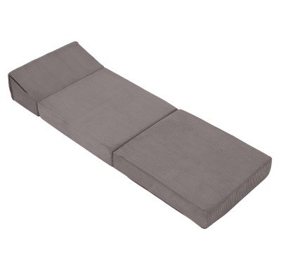 Saltea pliabilă/fotoliu extensibil, 2în1, gri, MALEN