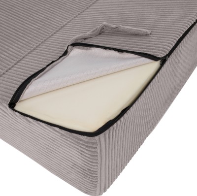 Saltea pliabilă/fotoliu extensibil, 2în1, gri, MALEN