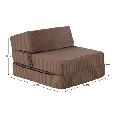 Saltea/fotoliu extensibil, 2în1, gri deschis, MALEN