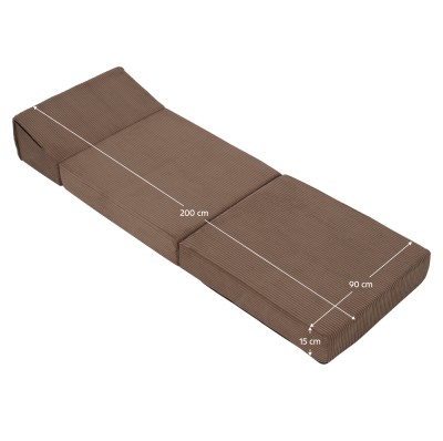 Saltea/fotoliu extensibil, 2în1, gri deschis, MALEN