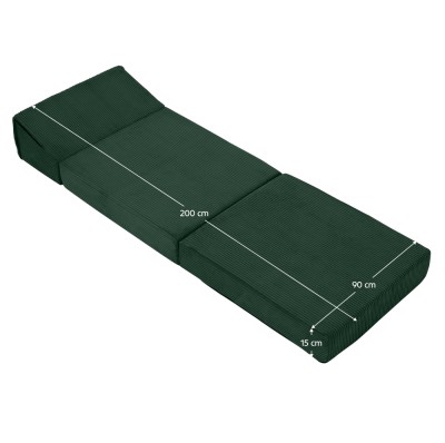 Saltea/fotoliu extensibil, 2în1, verde, MALEN