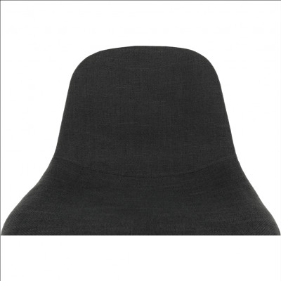 Scaun bar, material textil gri închis/metal, MARIOLA NEW