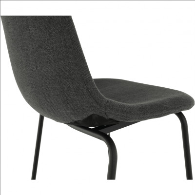 Scaun bar, material textil gri închis/metal, MARIOLA NEW