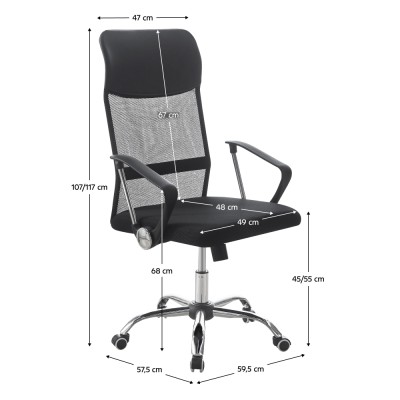 Scaun birou, negru, TC3-973M 5 NEW