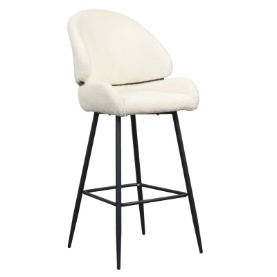 Scaun de bar, alb/negru, SANAKO TYP 2