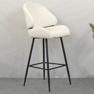 Scaun de bar, alb/negru, SANAKO TYP 2