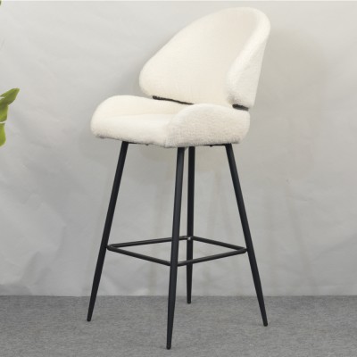 Scaun de bar, alb/negru, SANAKO TYP 2