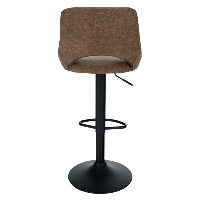 Scaun de bar cu efect de piele întoarsă, maro, LORA