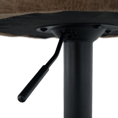 Scaun de bar cu efect de piele întoarsă, maro, LORA