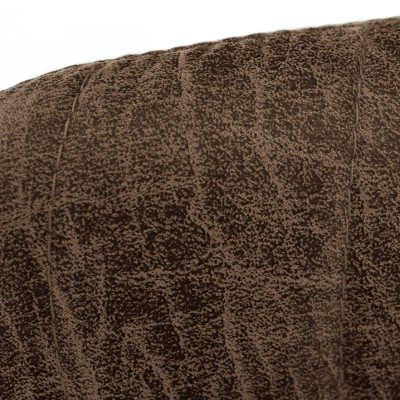 Scaun de bar cu efect de piele întoarsă, maro, LORA