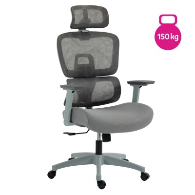 Scaun de birou, gri deschis/gri, Portanţă 150 kg, ERMEN NEW