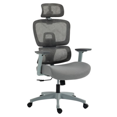 Scaun de birou, gri deschis/gri, Portanţă 150 kg, ERMEN NEW