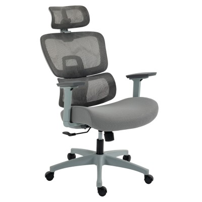 Scaun de birou, gri deschis/gri, Portanţă 150 kg, ERMEN NEW