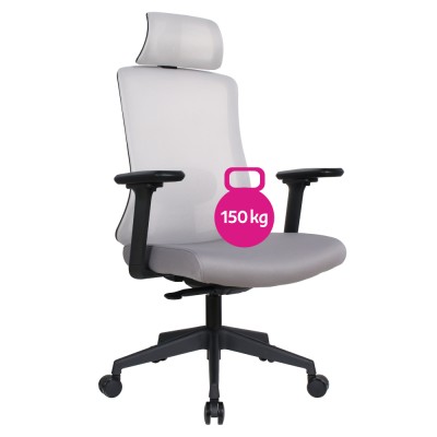 Scaun de birou, gri/negru, ROSANO