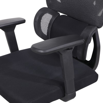 Scaun de birou, negru/roşu, portanţă 150 kg, JANIK