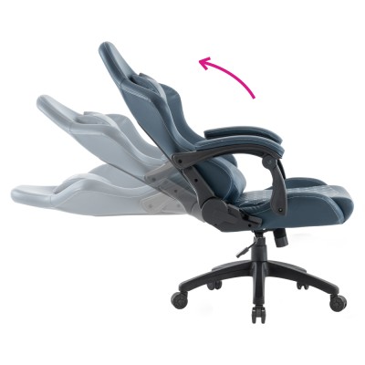 Scaun de birou/gaming, albastru, SAMIE