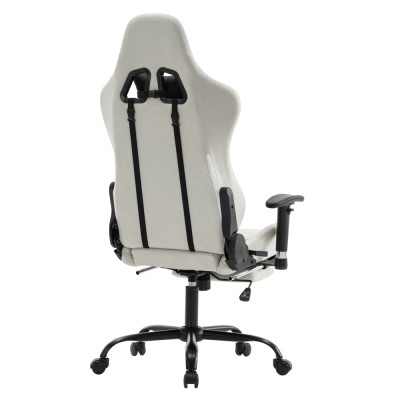 Scaun de birou/gaming, alb/negru, PAPIBAS