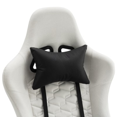 Scaun de birou/gaming, alb/negru, PAPIBAS