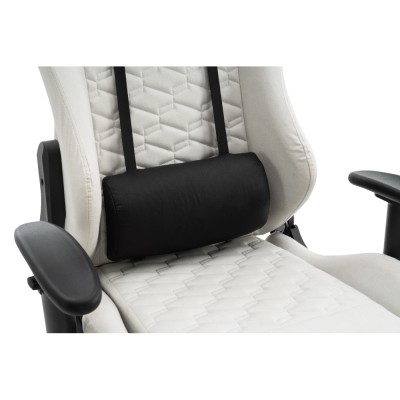 Scaun de birou/gaming, alb/negru, PAPIBAS