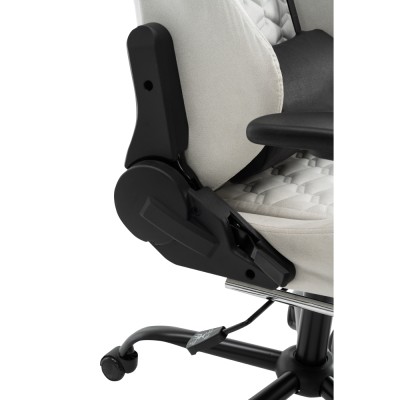 Scaun de birou/gaming, alb/negru, PAPIBAS