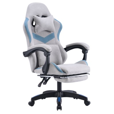 Scaun de birou/gaming, gri/albastru, ZODIA