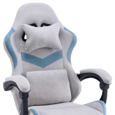 Scaun de birou/gaming, gri/albastru, ZODIA