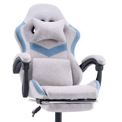Scaun de birou/gaming, gri/albastru, ZODIA
