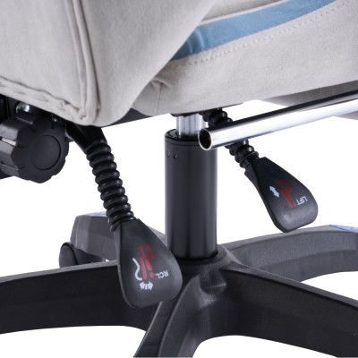 Scaun de birou/gaming, gri/albastru, ZODIA