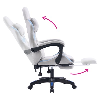 Scaun de birou/gaming, gri/albastru, ZODIA