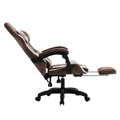 Scaun de birou/gaming, maro/alb, HOSPO