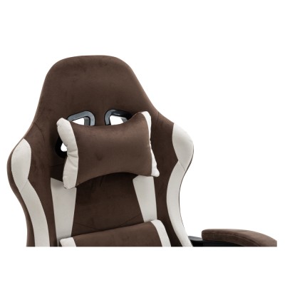 Scaun de birou/gaming, maro/alb, HOSPO