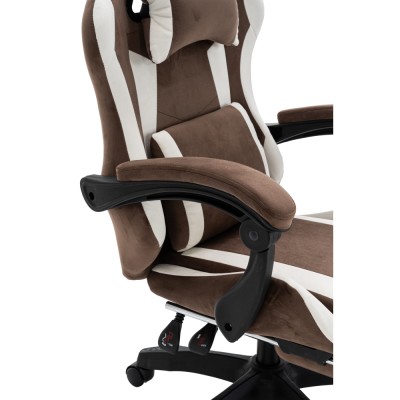 Scaun de birou/gaming, maro/alb, HOSPO