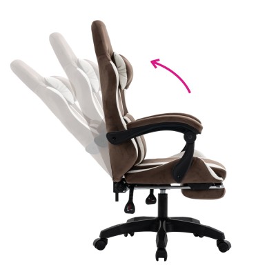 Scaun de birou/gaming, maro/alb, HOSPO