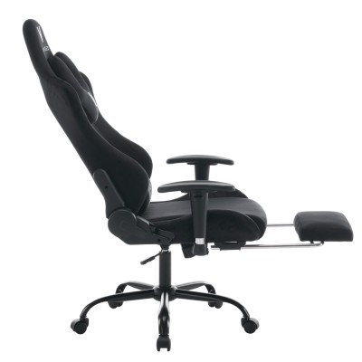 Scaun de birou/gaming, negru, ţesătură Velvet, SALOP