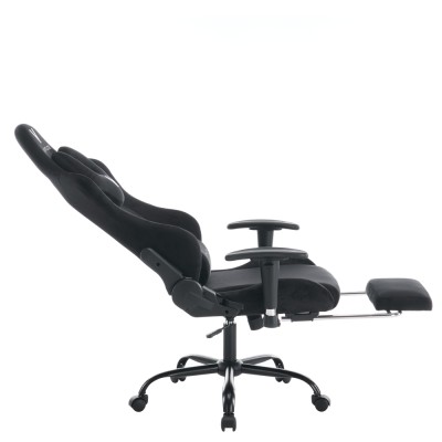 Scaun de birou/gaming, negru, ţesătură Velvet, SALOP