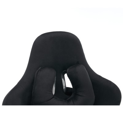 Scaun de birou/gaming, negru, ţesătură Velvet, SALOP
