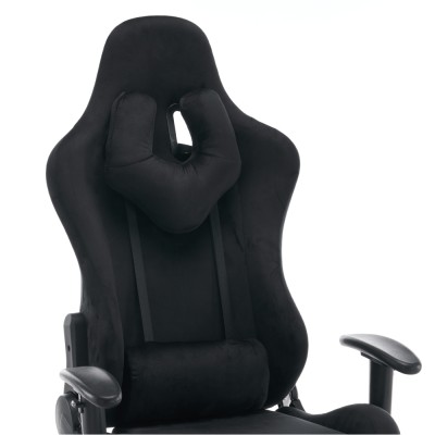 Scaun de birou/gaming, negru, ţesătură Velvet, SALOP