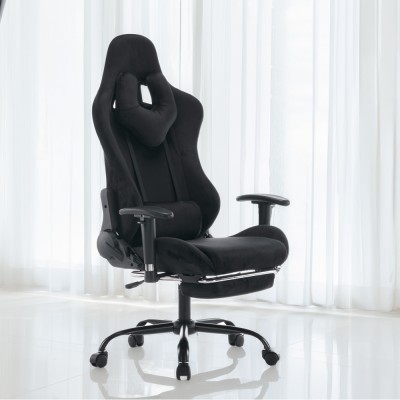 Scaun de birou/gaming, negru, ţesătură Velvet, SALOP