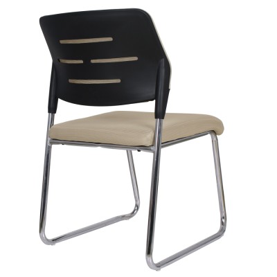 Scaun de conferinţă, maro deschis/crom, KLEDI