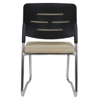 Scaun de conferinţă, maro deschis/crom, KLEDI